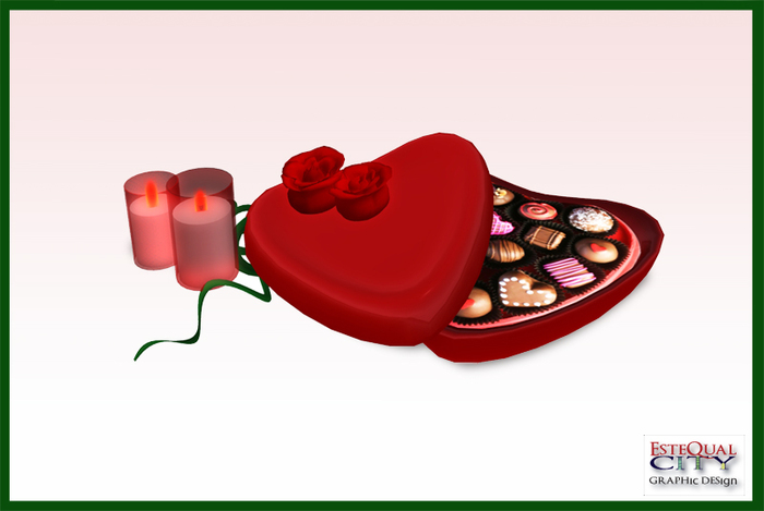 Valentine's Day Gift Items - Heart shaped Chocolate box, Candles - Modify/Transfer