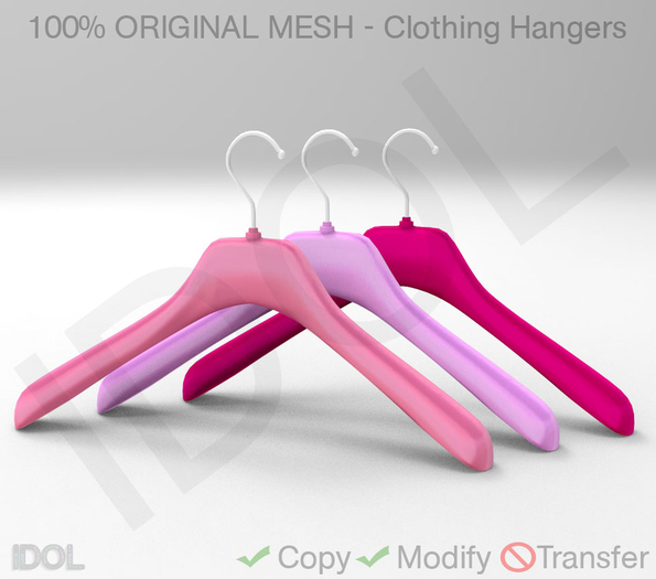 Pink Clothing Hangers Set