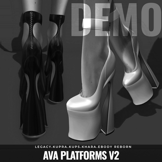 [BL] Ava platform heels v.2 pvc - DEMO 5minutes!
