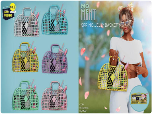 MOVEMENT - Spring Jelly basket - white  WEAR ME TO UNPACK*