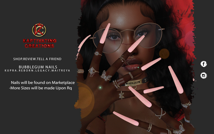 *KC* BubbleGum Nails Fatpack * ADD TO UNPACK*