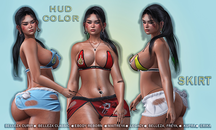 J.C Skirt Fashion tissue HUD COLOR 5 Styles