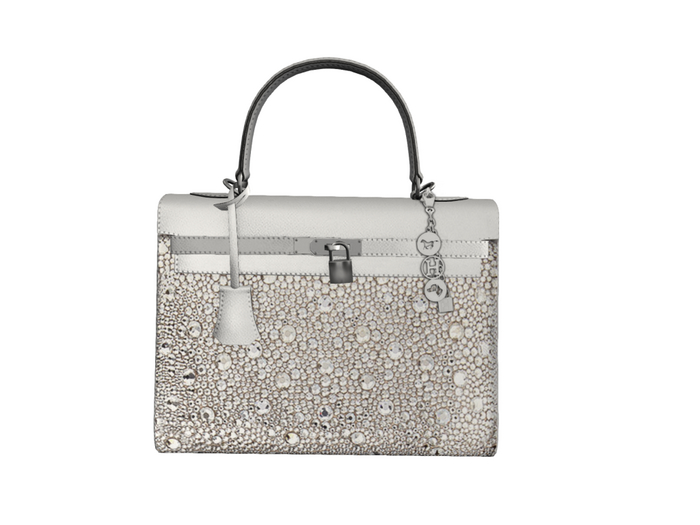 Hollyhood Crystal Bag White