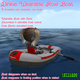 Dinkie Wearable Rubber Row Boat LIFEGUARD (BOXED)