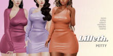 Lilleth. PETTY Dress Collection Lara X, Reborn, Reborn Waifu, Kupra, Legacy, Maitreya, GenX Classic & Curvy