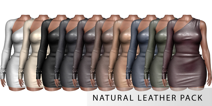 Second Life Marketplace - Lilleth. PETTY Dress Natural Leather Waifu