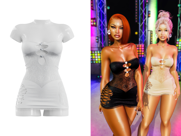 [Brior] Ivy Mini Dress - (White)