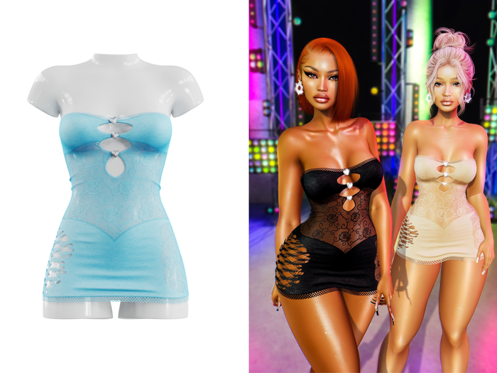 [Brior] Ivy Mini Dress - (Blue)