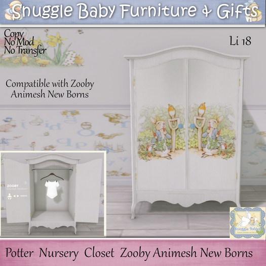 Potter  Nursery  Closet  Zooby Animesh New Borns 
