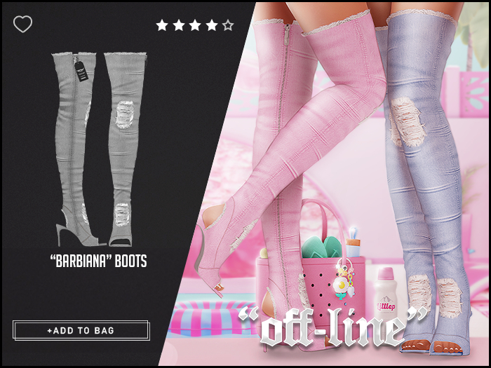 "Off-Line" x "Barbiana" Boots / Silver