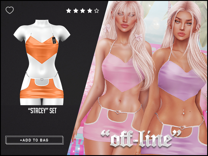 "Off-Line" x "Stacey" Set / Tangerine