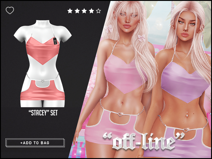 "Off-Line" x "Stacey" Set / Salmon