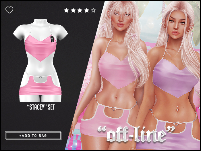 "Off-Line" x "Stacey" Set / Rose
