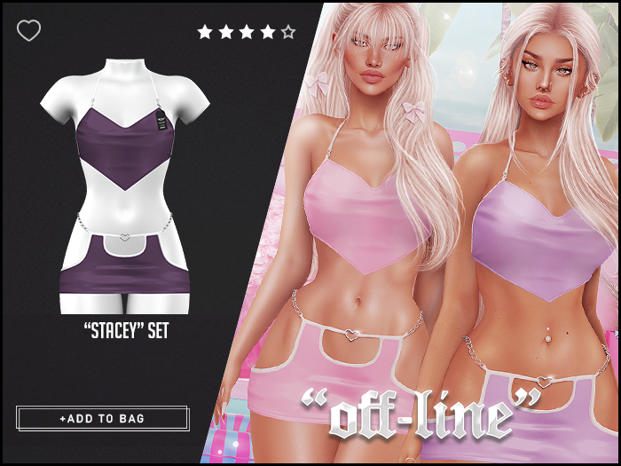 "Off-Line" x "Stacey" Set / Mauve