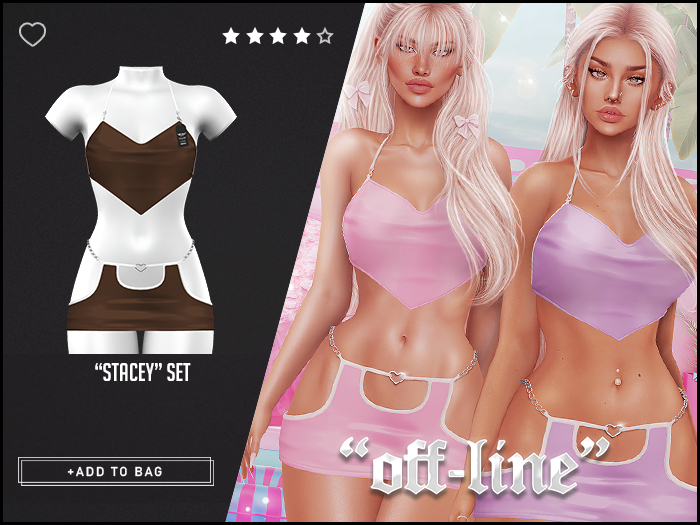 "Off-Line" x "Stacey" Set / Chocolate