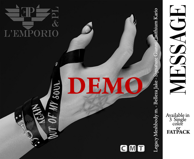 D*E*M*O   L'Emporio&PL ::*Message*:: Leather Bracelets-REZ&OPEN