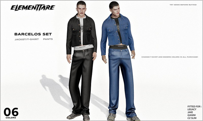[Elementtare] Barcelos Jacket Colors Hud - [Fatpack] DEMO