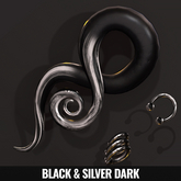 [YAN] Swirl tapers - Swallow dropped - silver dark & black