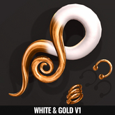[YAN] Swirl tapers - Swallow dropped - gold vivid & white