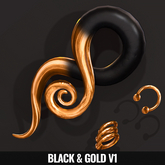 [YAN] Swirl tapers - Swallow dropped - gold vivid & black