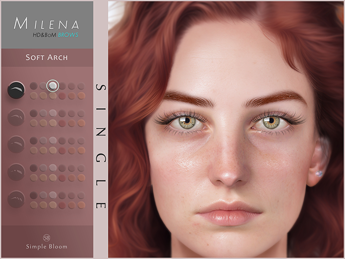 Eyebrows: Milena, Soft Arch, SINGLE (LeLutka EvoX)
