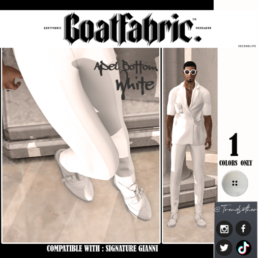 GF. Apel Bottom Gianni WHITE