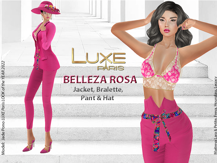 LUXE Paris BELLEZA ROSA Womens Ensemble
