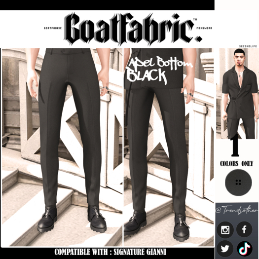 GF. Apel Bottom Gianni BLACK