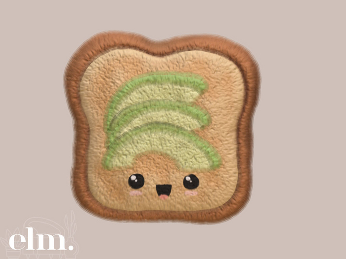 Elm. Toast Plushies ~ Sliced Avo