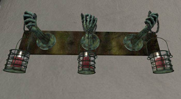 16. MOoH! Creepy hands lanterns rust 8LI RARE