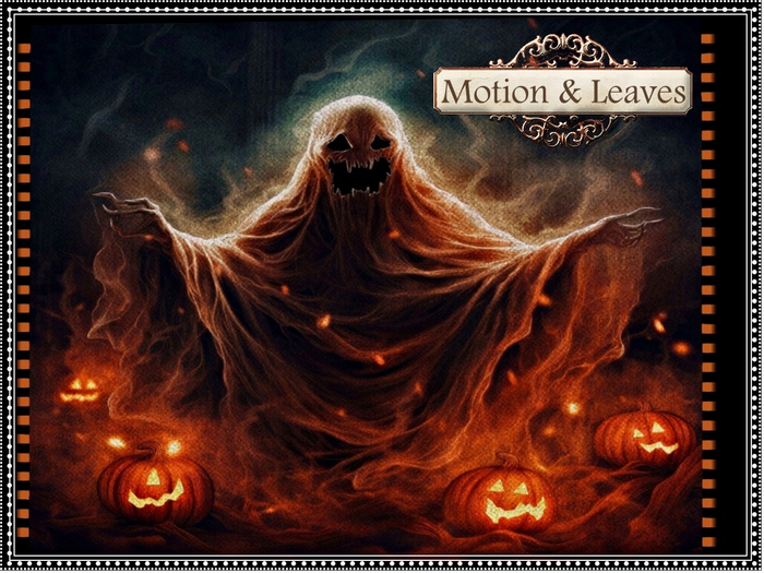 Motion & Leavs-Halloween Ghost Rug