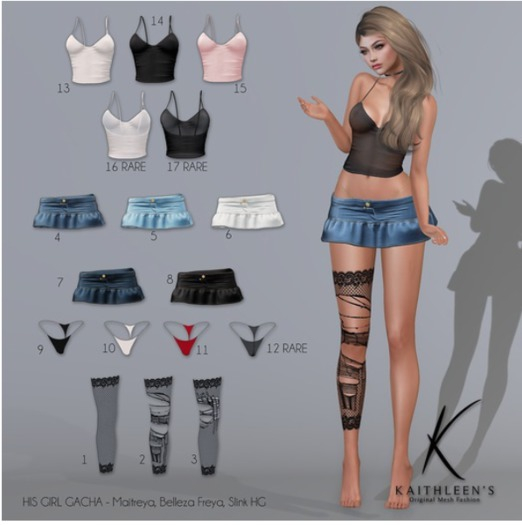 6 Kaithleen's His Girl Gacha Skirt Maitreya White