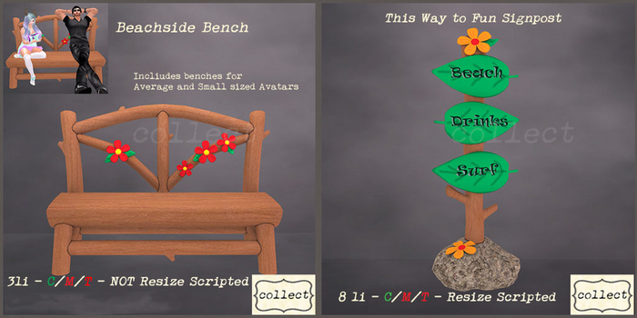 Beachside Bench Set - { collect }