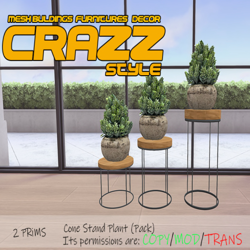 :::CR'S::: - Cone Stand Plant (pack) 2 Prims