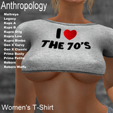 I love (Heart) the 70's Women's Crop Top (WST)