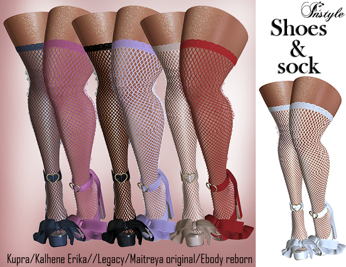 InStyle - Shoes & sock White mesh