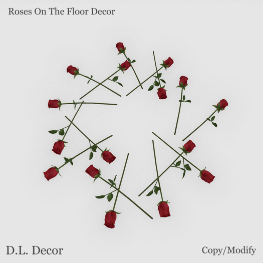 ! D.L. Decor Red Roses On The Floor Mesh Flower Arrangement