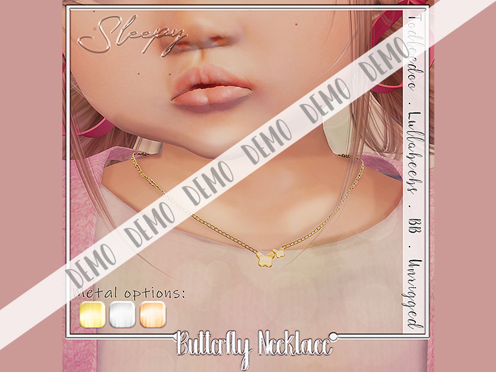 sleepy. Butterfly Necklace  -demo-