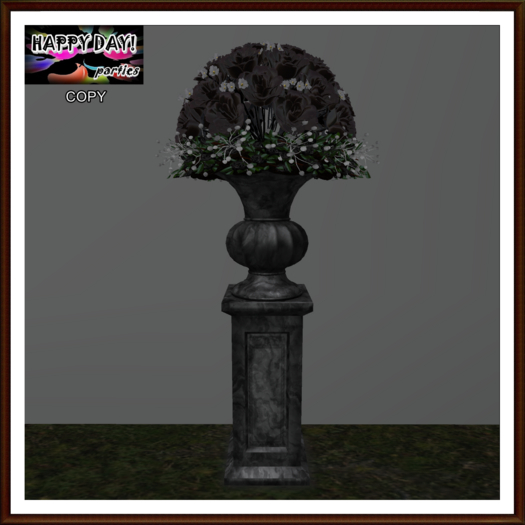 Halloween - Urn and Black Roses
