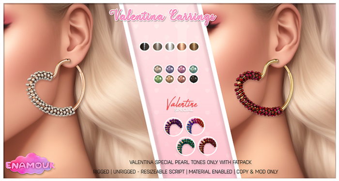 [ENAMOUR] VALENTINA EARRINGS [PACK2]