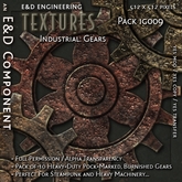[IG009] 10 512px Heavy Duty Rusted Corroded Aged Victorian Steampunk Gear and Sprocket Textures by E&D ENGINEERING