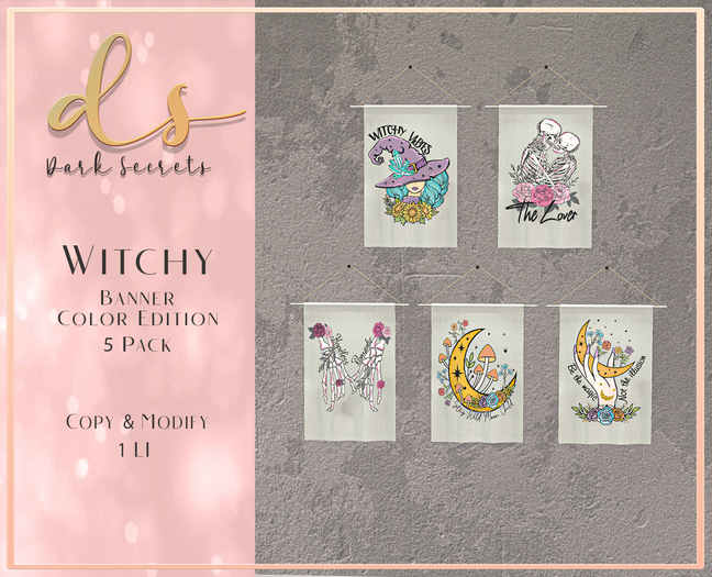 DS - Witchy Banner 5 Pack - Color