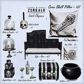 [ zerkalo ] Dark Elegance - Crow Skull Pillow