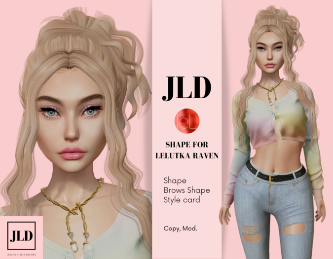 JLD - Lelutka Raven Head Teen Shape with Style Card
