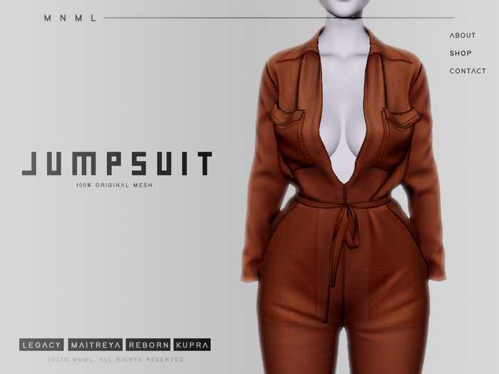 MNML. Jumpsuit - Burnt 