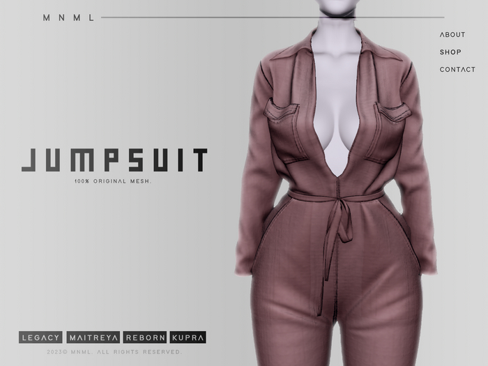 MNML. Jumpsuit - Rose Gold