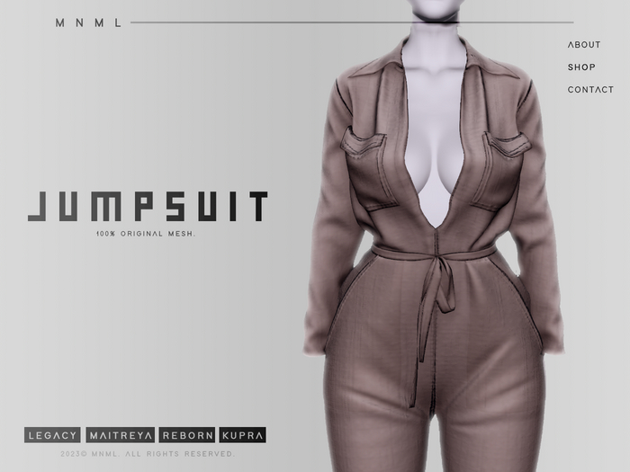 MNML. Jumpsuit - Stone