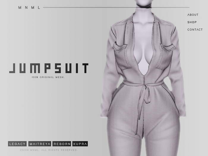 MNML. Jumpsuit - White