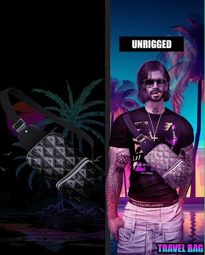 [ET] Mesh front travel bag starfeild unpack