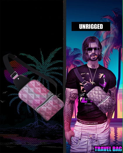 [ET] Mesh front travel bag barbie unpack